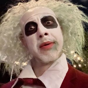 Beetlejuice, Beetlejuice, Beetlejuice Wig! (Forehead painted)